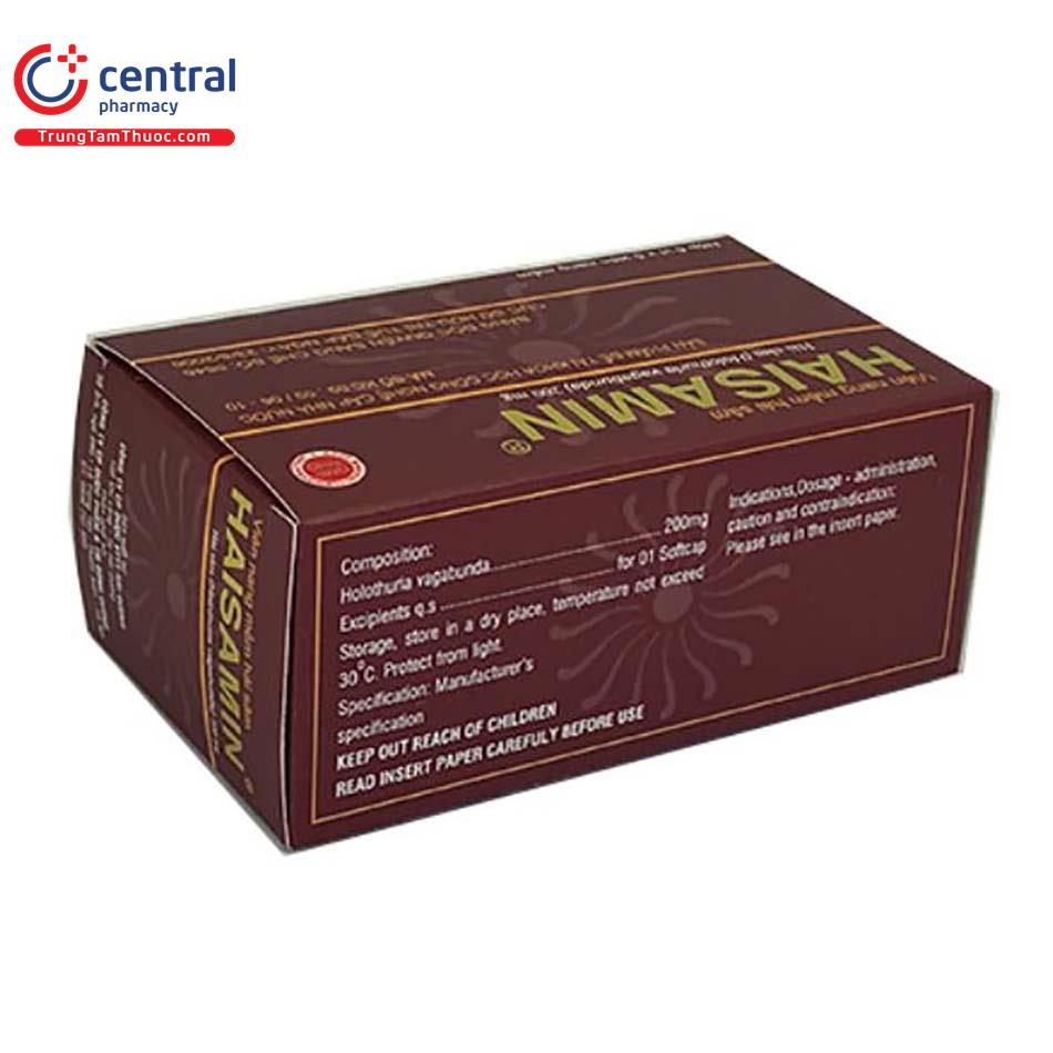 Viên uống tăng cường sinh lực từ Hải sâm Haisamin hộp 30 viên chính hãng