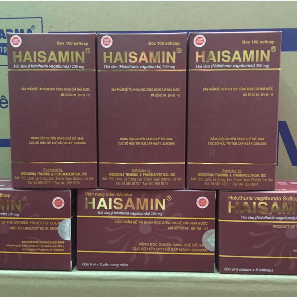 Viên uống tăng cường sinh lực từ Hải sâm Haisamin hộp 30 viên chính hãng