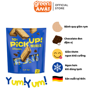 Bánh socola kết hợp bánh qui giòn rụm và socola nguyên chất Minis Pick Up Đức 106g