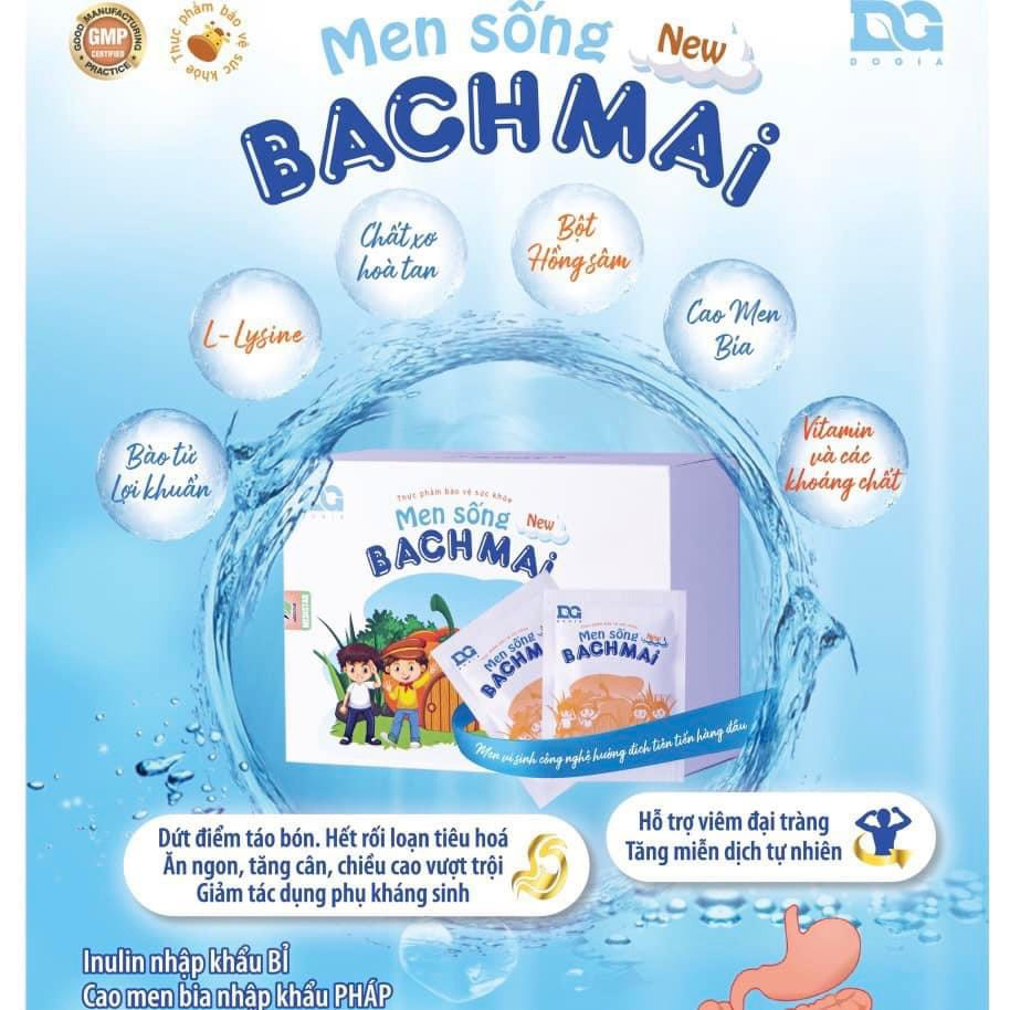 Men sống bạch mai new Đỗ Gia dạng cốm- men vi sinh hỗ trợ bé táo bón, tăng đề kháng hộp 30 gói x 3g
