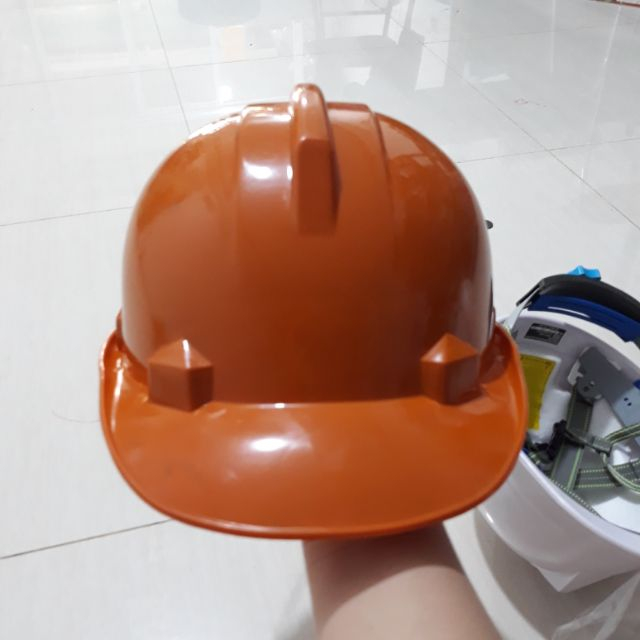 Nón công nhân, Nón bảo hộ lao động, Nón nhựa, Nón công trường, Nón cho công nhân 2 màu vàng trắng, Mũ bảo hộ, Mũ nhựa