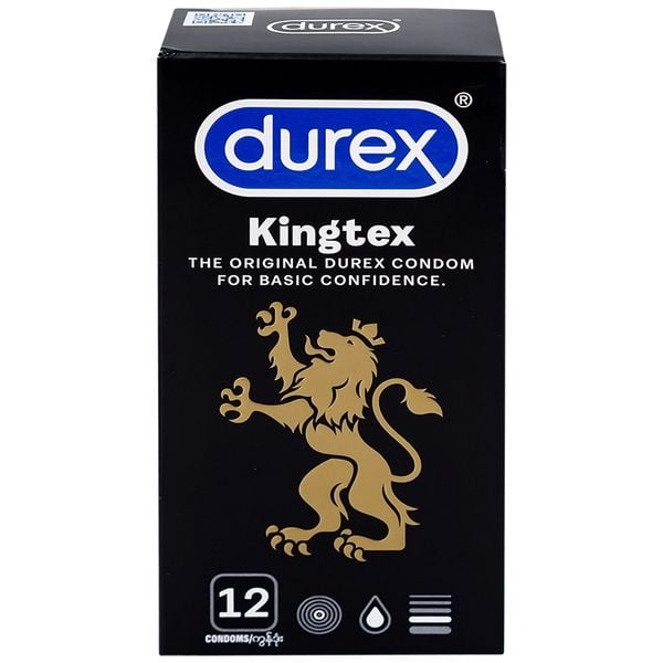 Bao cao su Durex Kingtex 12 Bao size 49mm, ôm sát va chạm chân thật -