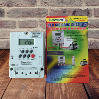 Hẹn giờ điện tử timer Decom tắt mở các thiết bị điện công suất lớn 5000W và 1000W