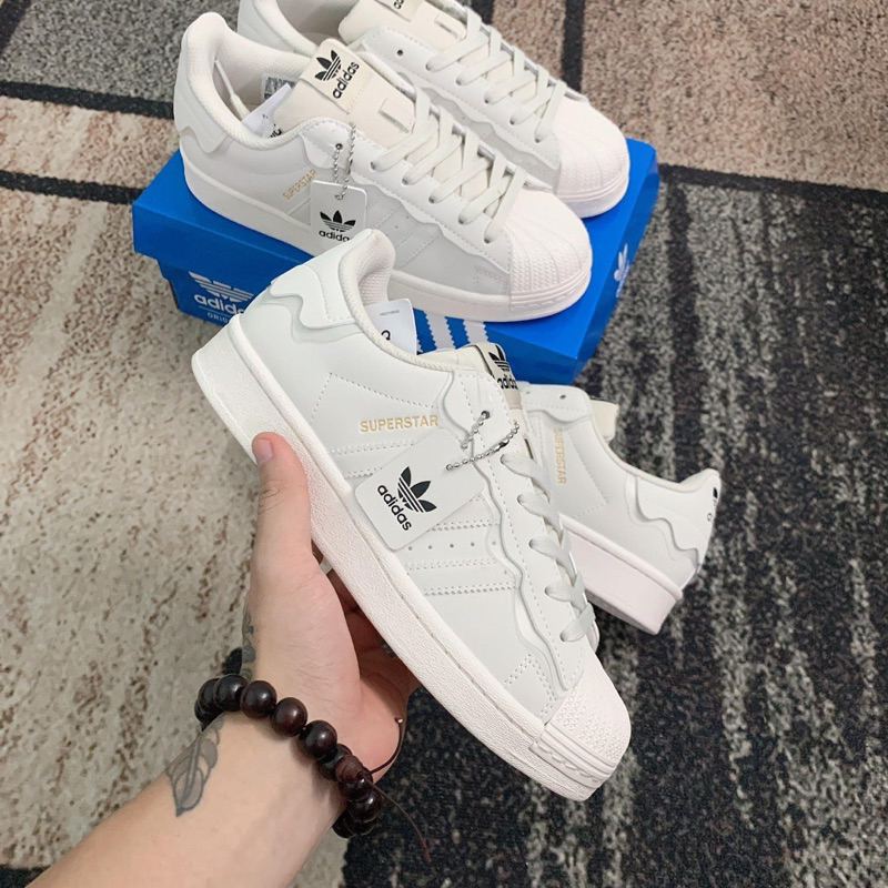 Giày Adidas Superstar bản mới nhất 2022 2 màu, giày Superstar nam nữ full phụ kiện
