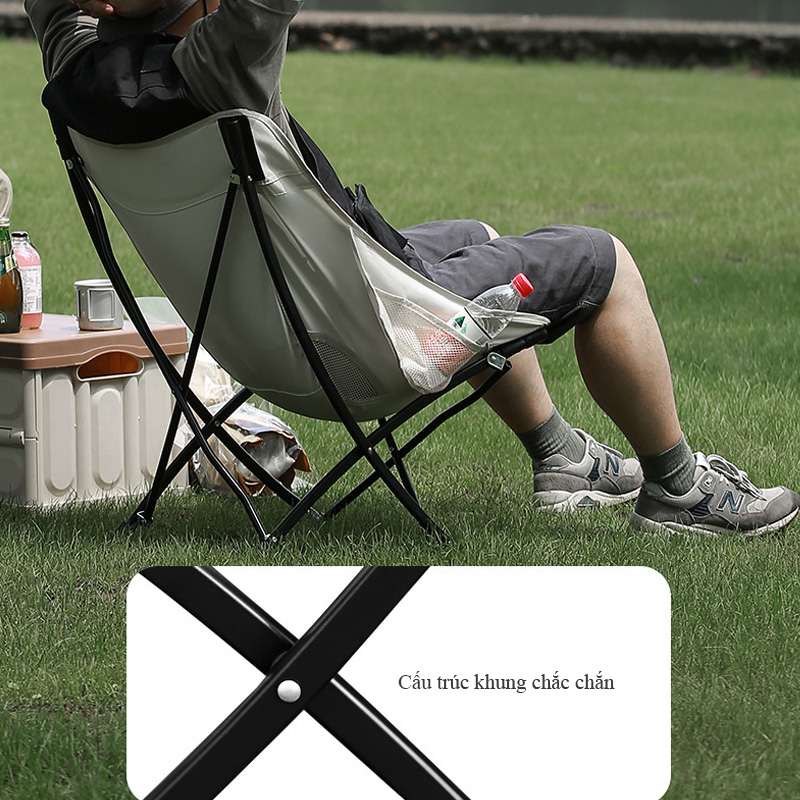 Ghế dã ngoại gấp gọn trẻ em và người lớn YL-15032 kèm túi đựng, Ghế cắm trại camping có túi đựng điện thoại | BigBuy360 - bigbuy360.vn