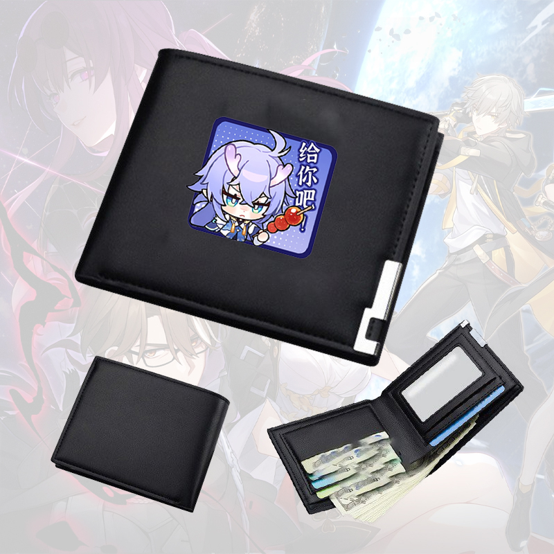Ví da cầm tay nam nữ in hình HONKAI IMPACT STAR RAIL ver VUÔNG game tiện lợi anime chibi