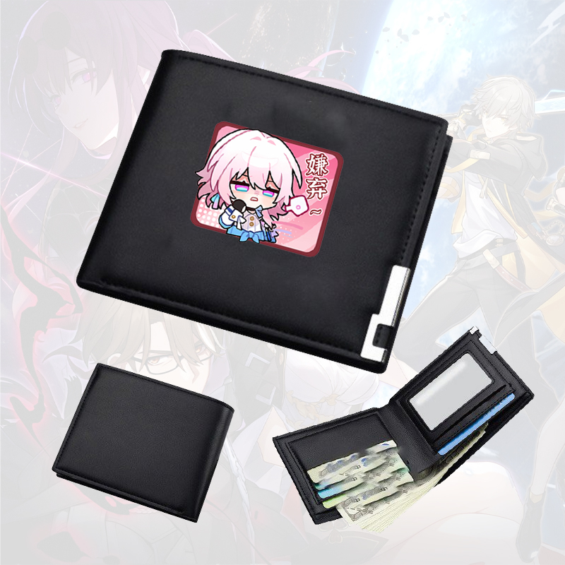 Ví da cầm tay nam nữ in hình HONKAI IMPACT STAR RAIL ver VUÔNG game tiện lợi anime chibi