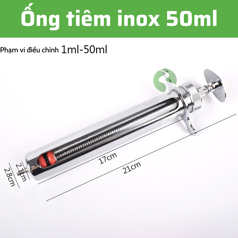 Xilanh thú y inox 10,20,50ML Dương Ninh inox 304 tiêu chuẩn quốc tế XL88