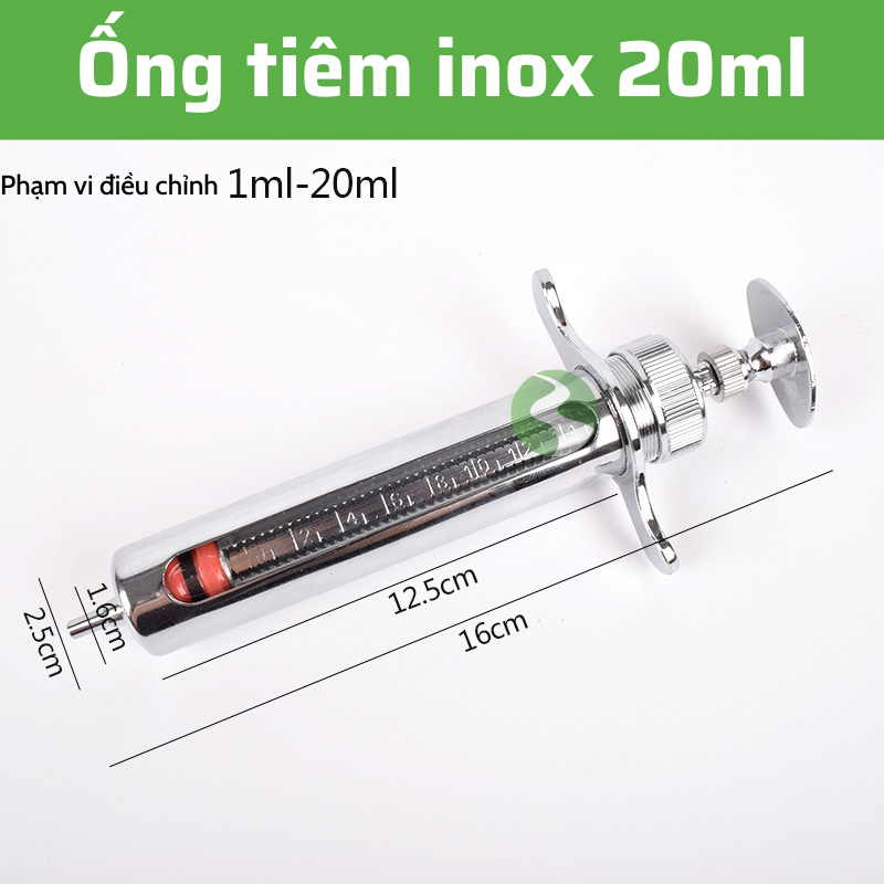 Xilanh thú y inox 10,20,50ML Dương Ninh inox 304 tiêu chuẩn quốc tế XL88