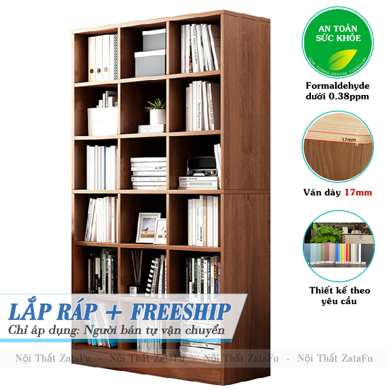 Kệ Sách Gỗ Trang Trí Phòng KTT-49 ZataFu