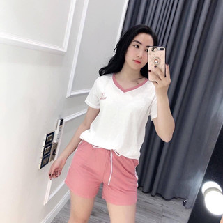 Đồ bộ nữ mặc nhà chất phông cotton co giãn 4 chiều ẢNH THẬT