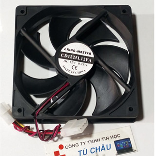 Quạt tản nhiệt fan case: 12cm x 12cm x 2.5cm - điện áp dc 12v