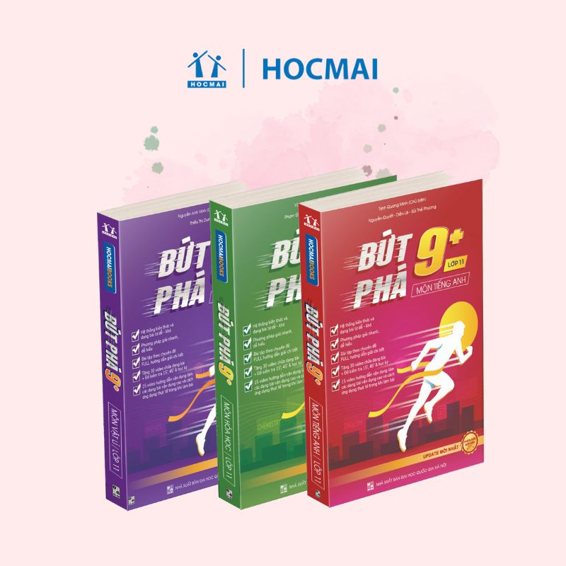 Sách - Combo 3 cuốn bứt phá 9+ lớp 11 môn Toán, Lí, Hóa - HOCMAI (Theo chương trình GDPT cũ)