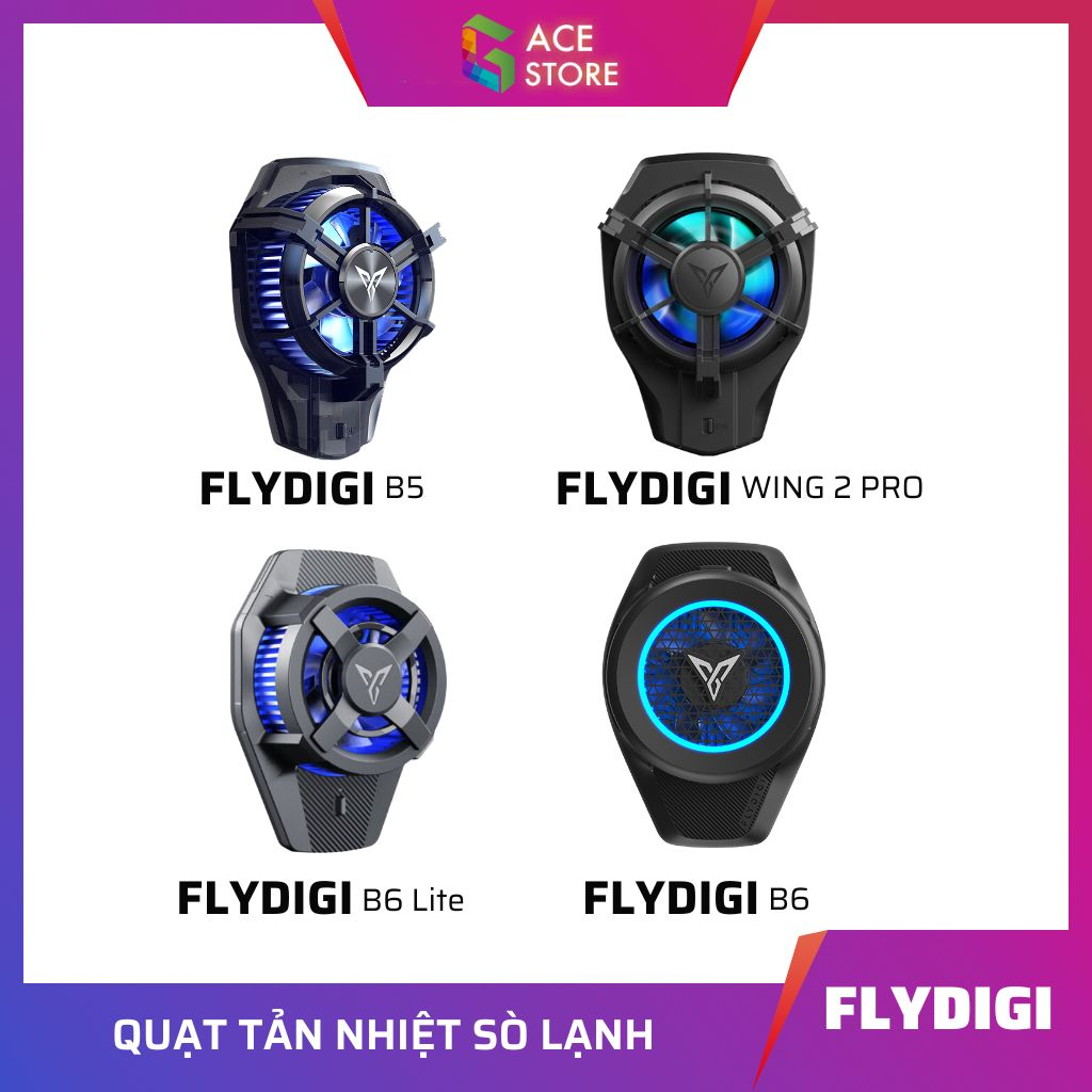 Flydigi Wasp Wing Pro 2 / B5 New / B6 New | Quạt tản nhiệt sò lạnh dành cho điện thoại, siêu lạnh âm tới -3 độ C