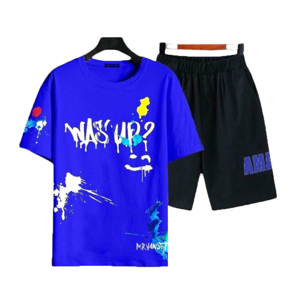 Đồ bộ nam AWS'UP? loang màu chất thun cotton cao cấp thể thao tập gym mặc nhà siêu mát mùa hè Top1shop