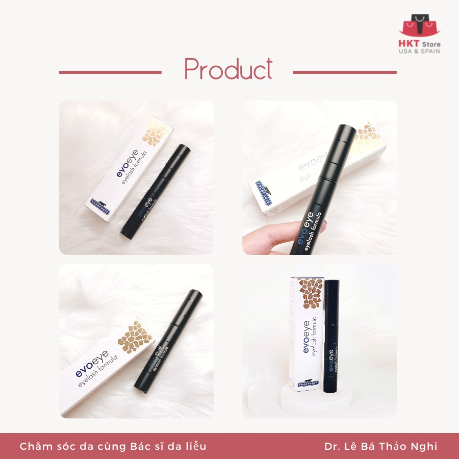 Serum dưỡng mi Evoeye Eyelash formula từ Đức kích mọc lông mì dài, khỏe hiệu quả sau 6-8 tuần