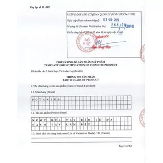 Nước rửa tay Botanika