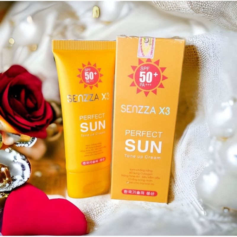Kem Chống Nắng Nâng Tông Senzza X3