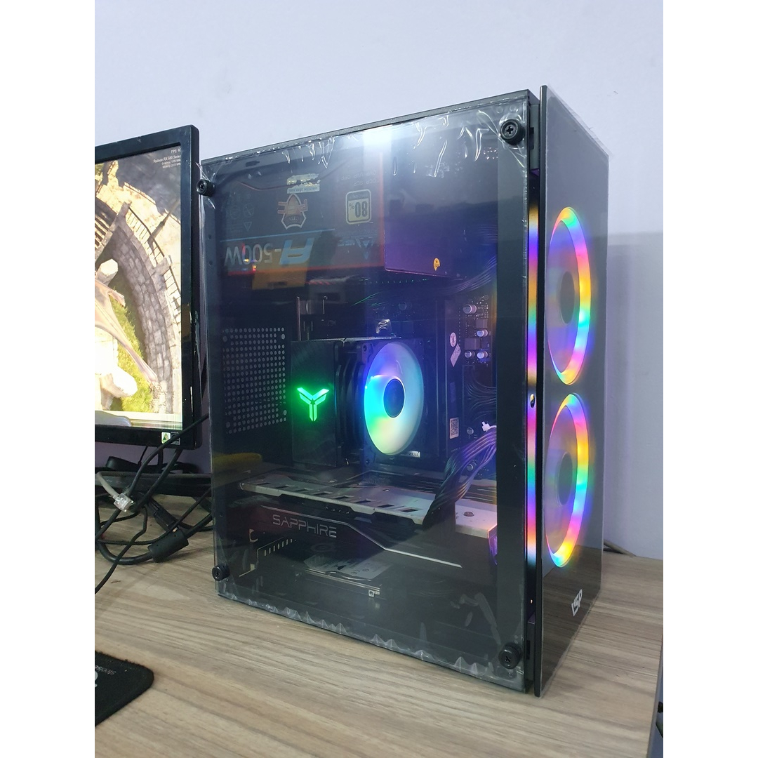 Case I3 9100f / i5 9400f RX Sapphire 580 4g Pulse kèm màn từ 20" đến 27" | BigBuy360 - bigbuy360.vn