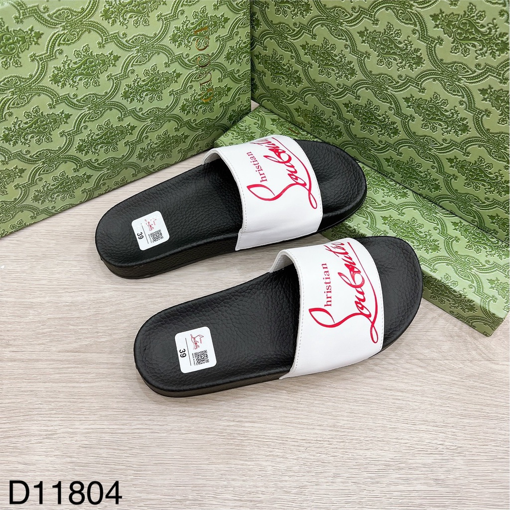 Dép Quai Ngang In Chữ Nổi Siêu Chất Có Hộp Quà Dép Lê Nam lAu...bU..TiOn... Hottrend 2023