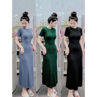 đầm thun maxi tay ngắn