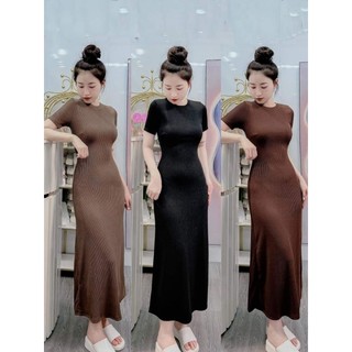đầm thun maxi tay ngắn