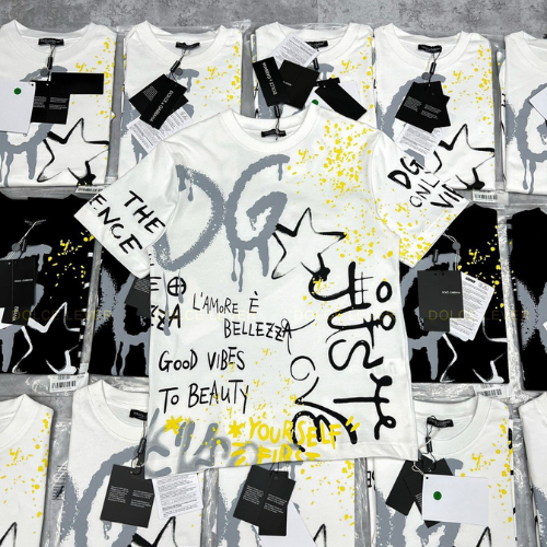 Áo Phông Nam Nữ Cotton D.G In Họa Tiết Cao Cấp, Áo Thun 100 Cotton D.G Siêu Hot Cho Nam Nữ