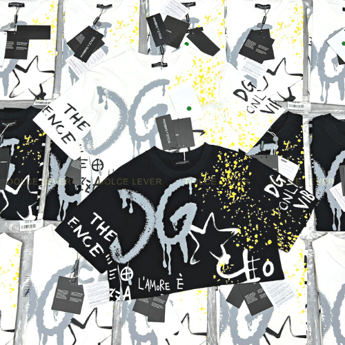 Áo Phông Nam Nữ Cotton D.G In Họa Tiết Cao Cấp, Áo Thun 100 Cotton D.G Siêu Hot Cho Nam Nữ