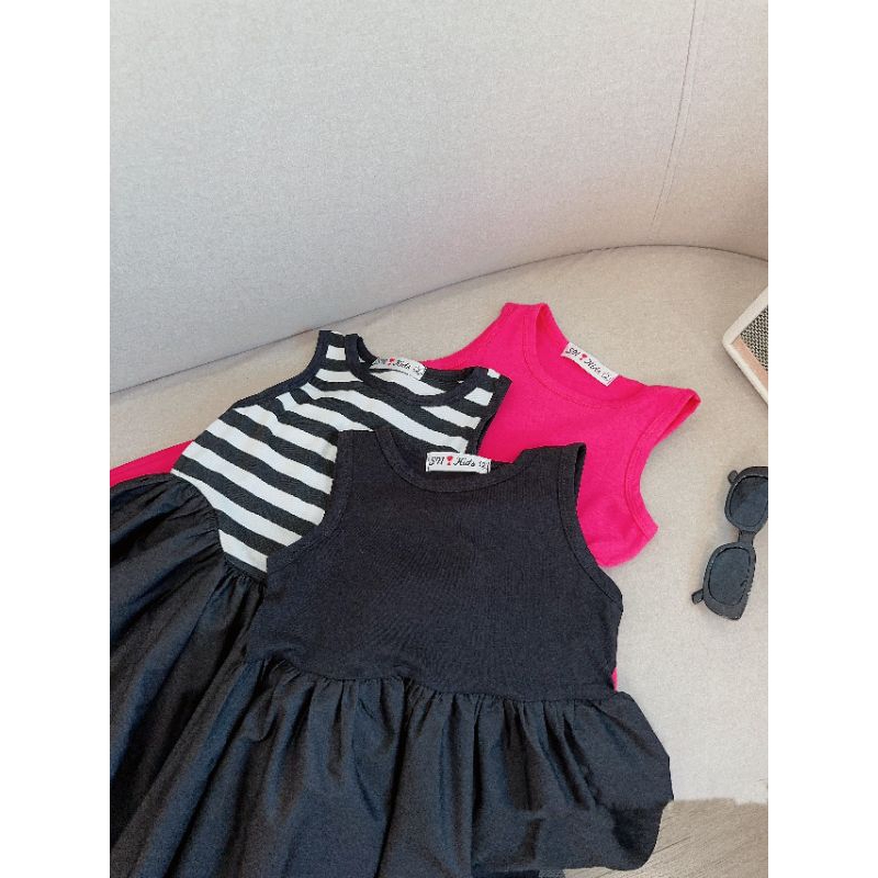 Váy  phối thán xinh xắn bé gái