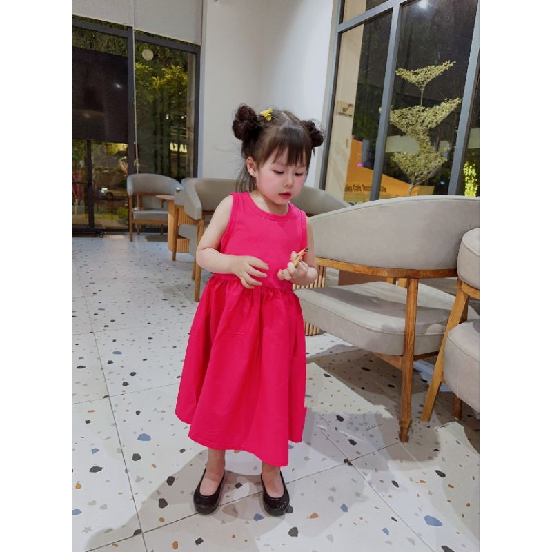 Váy  phối thán xinh xắn bé gái