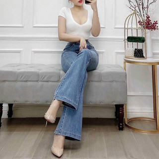 (Hàng loại 1 ) Quần Jeans Ống Pass - Loe Lưng Cao Form Đẹp
