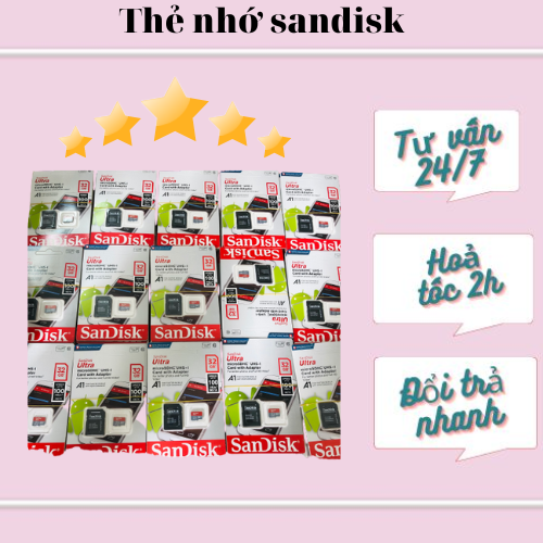 Thẻ nhớ Micro SD 32gb/64gb class 10 -80Mb bh 1 năm