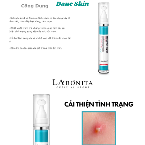 Tinh chất giảm mụn - LA BONITA Recover Spot Serum 15ml - nhanh se đầu mụn và giảm sưng tấy