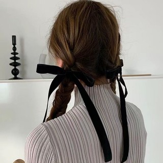 Kẹp Tóc Nơ Nhung Đen Dài - KEP1554 - BCorner