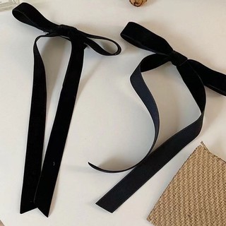 Kẹp Tóc Nơ Nhung Đen Dài - KEP1554 - BCorner