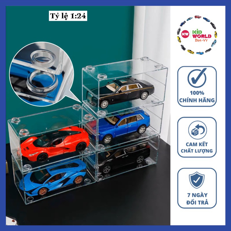 Khung kệ Mica, Trưng bày và Bảo vệ 8 Xe mô hình Tỷ lệ 1:64, 1:36 & 1:24.