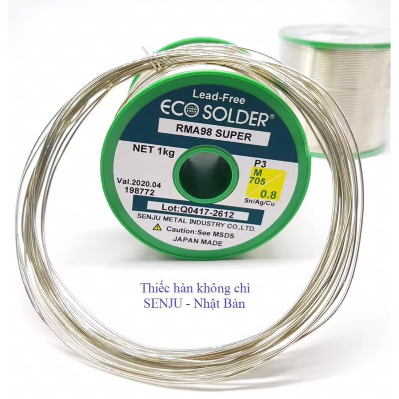 Thiếc Hàn không chì Senju nhật bản  cắt lẻ 5m,10m,20m.