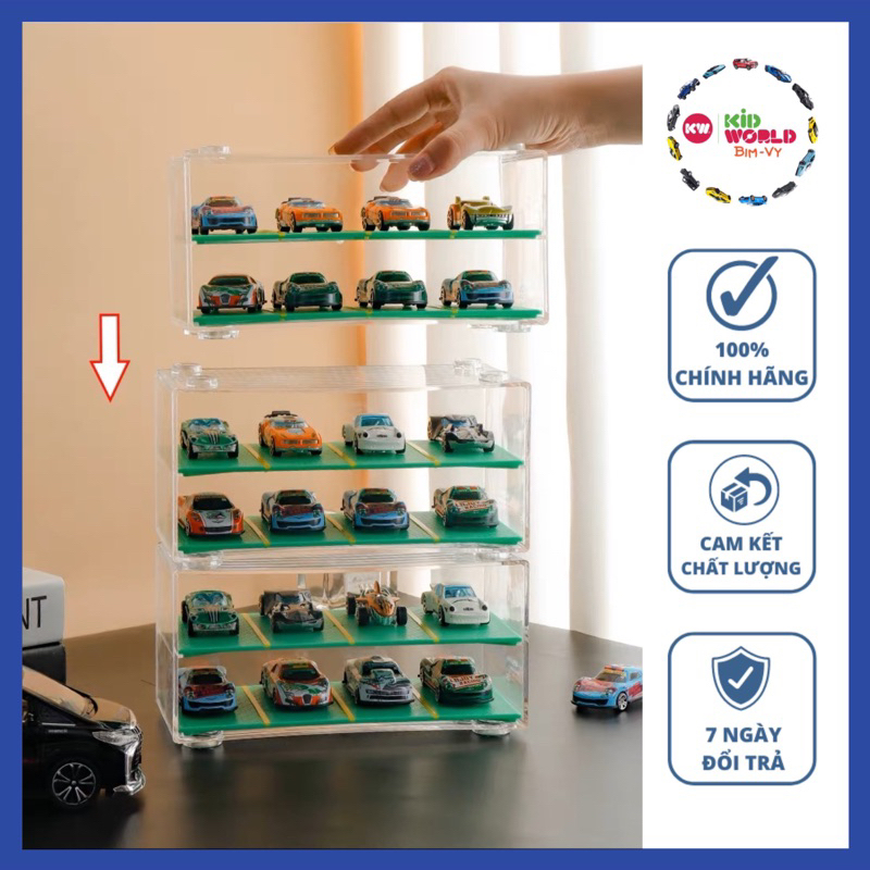 Khung kệ Mica, Trưng bày và Bảo vệ 8 Xe mô hình Tỷ lệ 1:64, 1:36 & 1:24.