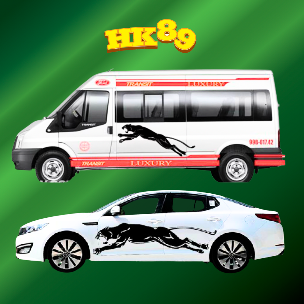 Cặp tem Decal hình báo dán hông xe- Decal 3 lớp dán ô tô, xe tải