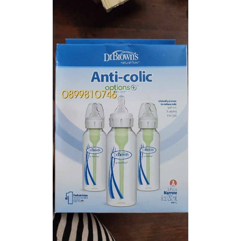 Thanh lý set Dr Brown 3 bình 250ml có van chống sặc lèm núm số 1