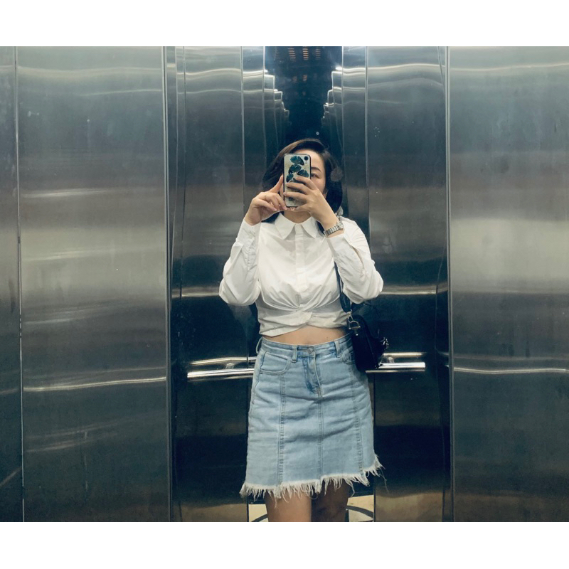 Thành lý áo sơ mi xoắn eo