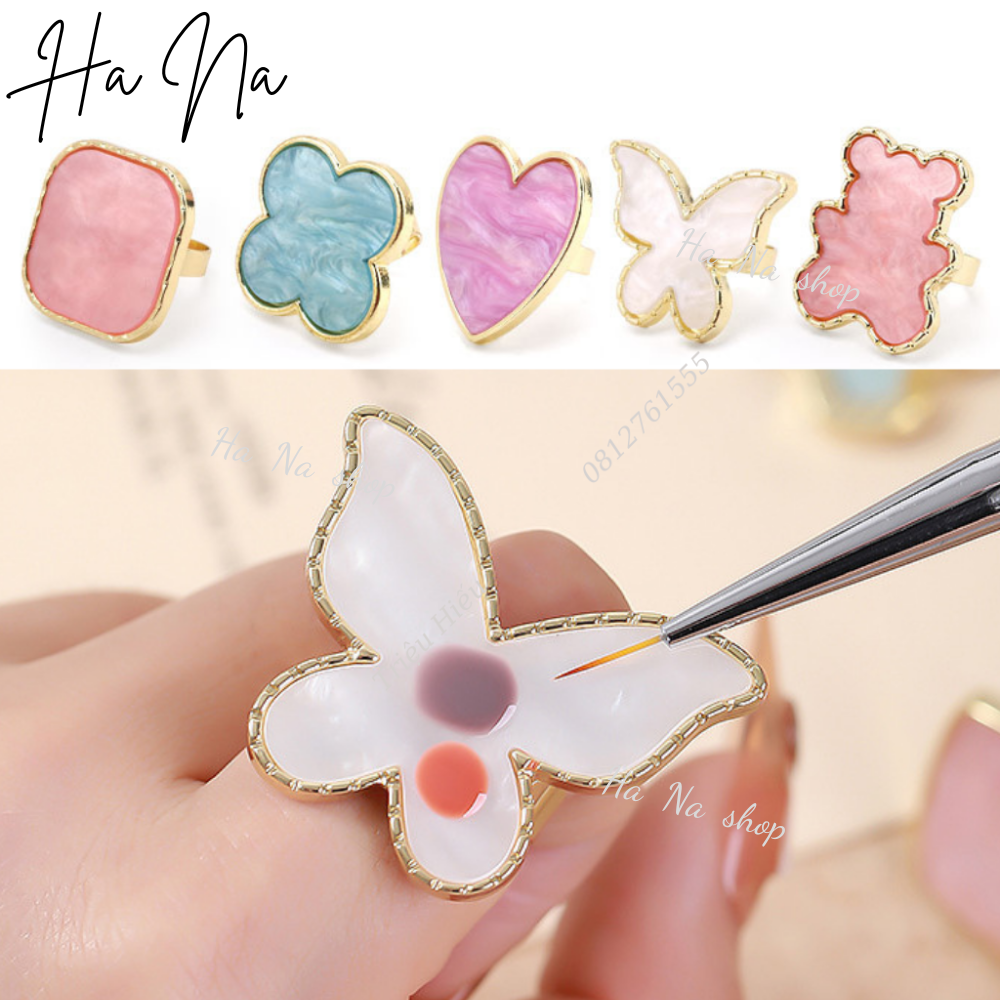 Nhẫn pha màu gel vẽ móng tiện lợi - nhẫn phối màu sơn gel