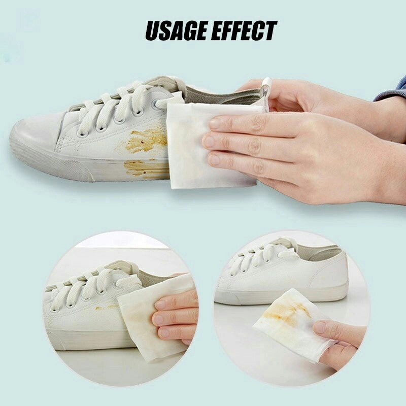 Khăn lau giày dép thần thánh 1 bịch 40 tờ có thể lau túi xách, áo phao, balo tiện lợi.