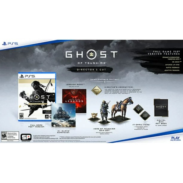 Đĩa Game Ps5/Ps4 : Ghost of Tsushima Director's Cut hệ US
