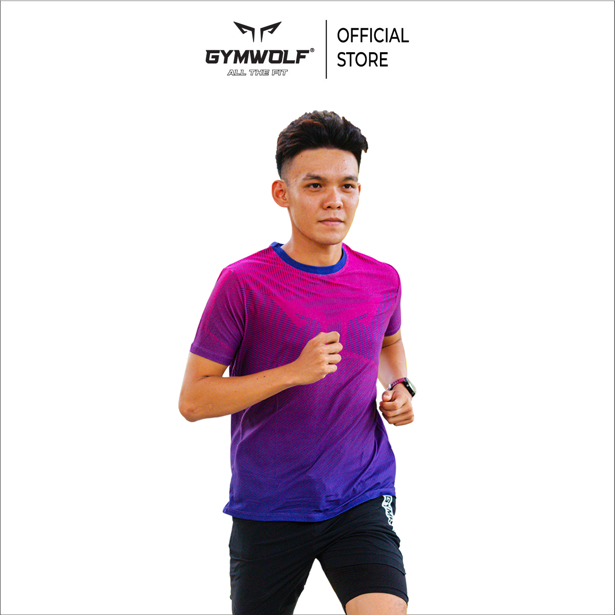 Áo Chạy Bộ GYMWOLF, Áo Runner Siêu Nhẹ, Co Giãn Thoái Mái Khi Vận Động (RUN09)