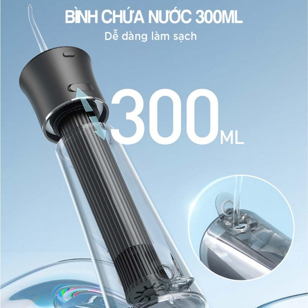 Máy tăm nước Fairywill F30 chính hãng Đức máy xịt răng làm sạch 99% du lịch, tăm xỉa răng gia đình 6 đầu thay -BH 2năm