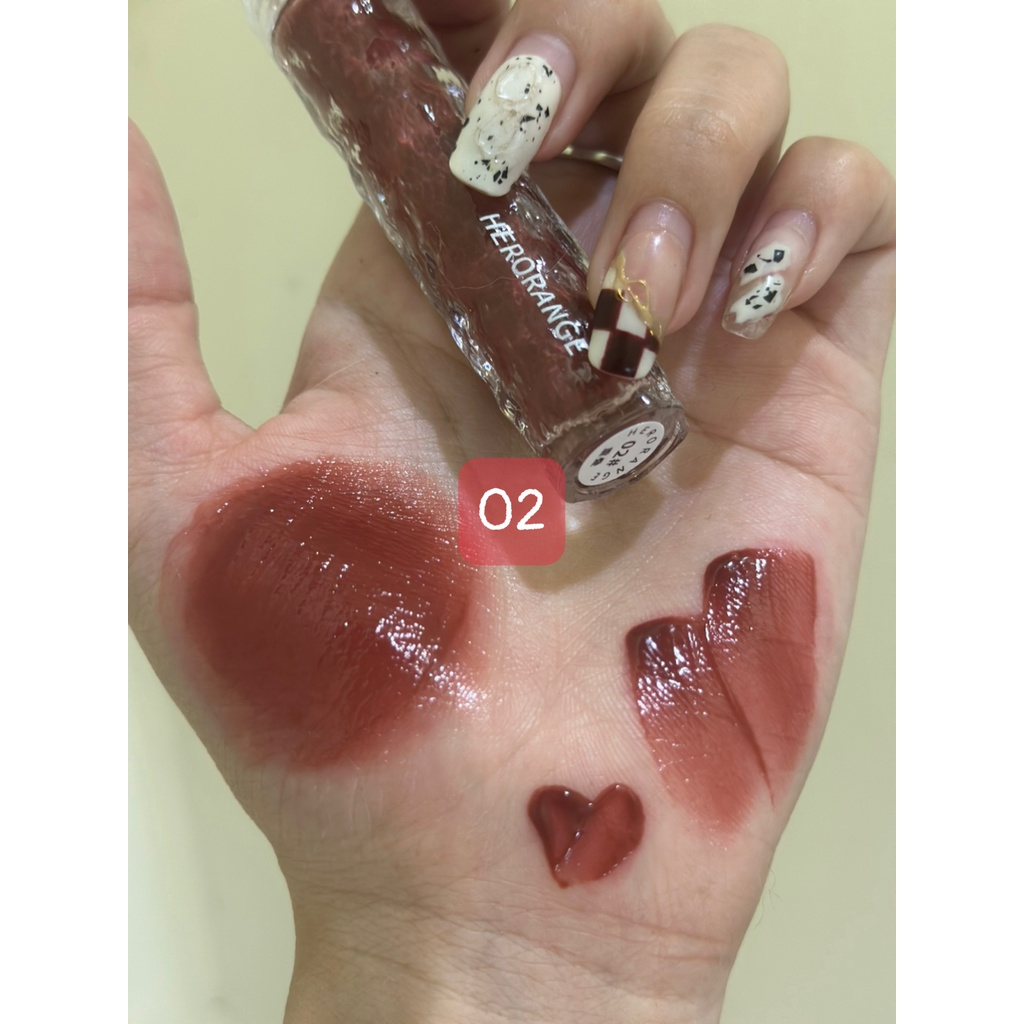 Son Tint Herorange Vỏ Tròn Vân Đá Nội Địa Trung Lì Cho Môi Căng Bóng Nhẹ Nhàng