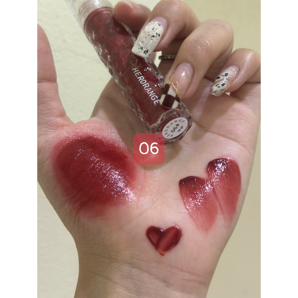 Son Tint Herorange Vỏ Tròn Vân Đá Nội Địa Trung Lì Cho Môi Căng Bóng Nhẹ Nhàng