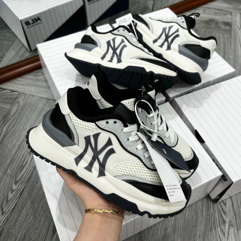 Giày thể thao MLB Bigball Chunky Lite Sd trắng đen - Bản Cao Cấp Nhất