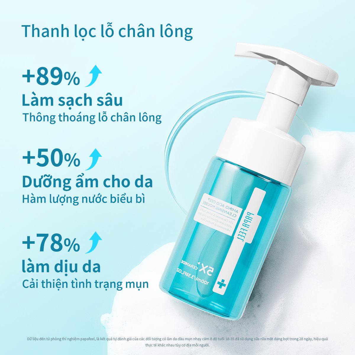 PAPA FEEL Sữa rửa mặt Amino Acid tạo bọt làm sạch sâu dành cho da nhạy cảm 100ml | BigBuy360 - bigbuy360.vn